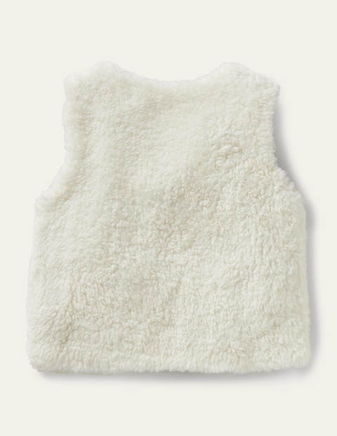 Cosy Appliqué Pocket Gilet - Ivory Cosy Appliqué Pocket Gilet - Ivory