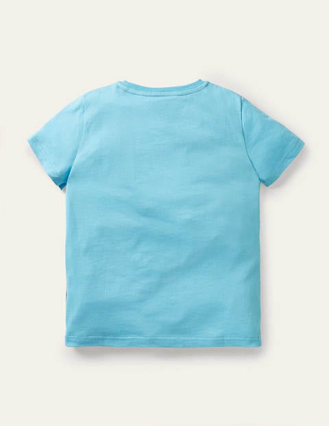 Lift-the-flap Beach T-Shirt - Aqua Blue Pirate Ship Lift-the-flap Beach T-Shirt - Aqua Blue Pirate Ship