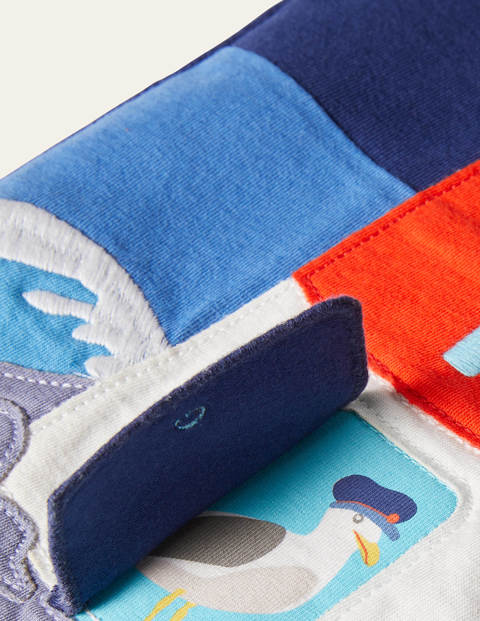 Lift-the-flap Beach T-Shirt - Starboard Blue LIghthouse Lift-the-flap Beach T-Shirt - Starboard Blue LIghthouse