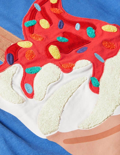 Beach Appliqué T-shirt - Elizabethan Blue Ice Cream Beach Appliqué T-shirt - Elizabethan Blue Ice Cream
