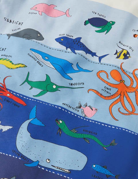 Graphic Layers T-shirt - Ivory Under-the-sea Graphic Layers T-shirt - Ivory Under-the-sea
