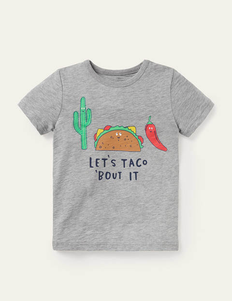 T-shirt à inscription - Motif Lets Taco 'Bout It gris chiné T-shirt à inscription - Motif Lets Taco 'Bout It gris chiné