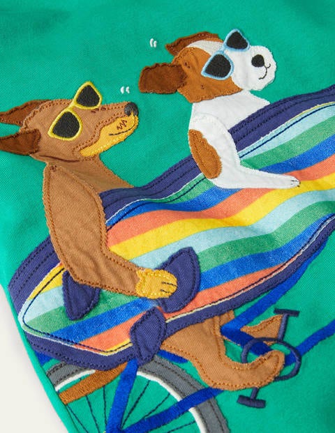 Appliqué Dude T-shirt - Sapling Green Dogs Appliqué Dude T-shirt - Sapling Green Dogs