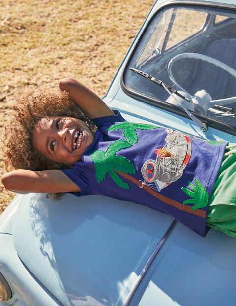 Appliqué Dude T-shirt - Starboard Blue Sloth Appliqué Dude T-shirt - Starboard Blue Sloth