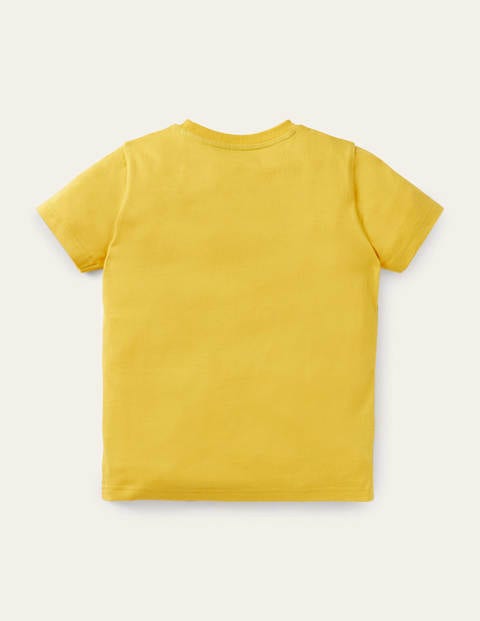 T-Shirt mit cooler Applikation - Narzissengelb, Krokodil T-Shirt mit cooler Applikation - Narzissengelb, Krokodil