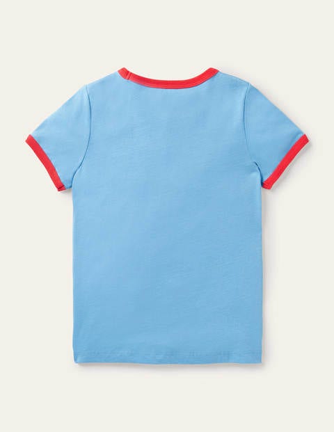 T-Shirt mit Urlaubsgrafik - Surfbrettblau, Tiere T-Shirt mit Urlaubsgrafik - Surfbrettblau, Tiere