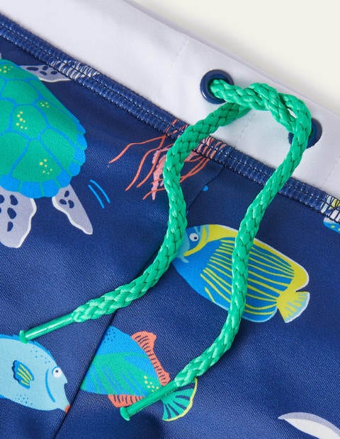 Caleçon de bain - Amis poissons bleu tribord Caleçon de bain - Amis poissons bleu tribord
