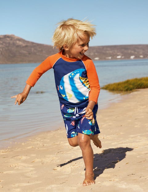 Logo Rash Guard - Surfboard Blue Fish Logo Rash Guard - Surfboard Blue Fish