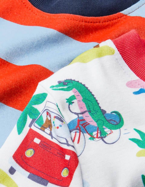 Cosy Twin Pack Short Pajamas - Ivory Beach Animals Cosy Twin Pack Short Pajamas - Ivory Beach Animals