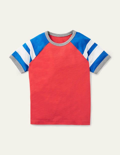 Colourblock Raglan T-shirt - Strawberry Tart Red/Blue Colourblock Raglan T-shirt - Strawberry Tart Red/Blue