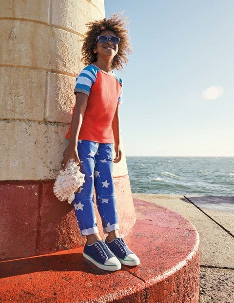 Colourblock Raglan T-shirt - Strawberry Tart Red/Blue Colourblock Raglan T-shirt - Strawberry Tart Red/Blue