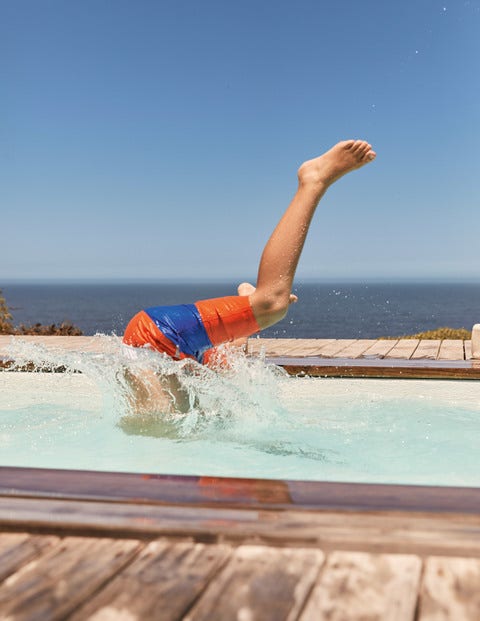 Board Shorts - Satsuma Orange/Brilliant Blue Board Shorts - Satsuma Orange/Brilliant Blue