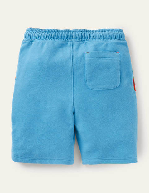 Appliqué Sweatshorts - Aqua Blue Fishes Appliqué Sweatshorts - Aqua Blue Fishes