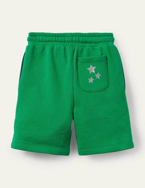 Short de survêtement à appliqué - Badges spatiaux vert printemps Short de survêtement à appliqué - Badges spatiaux vert printemps