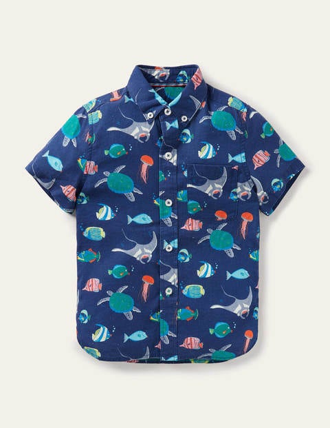 Vacation Shirt - College Navy Under-the-sea Vacation Shirt - College Navy Under-the-sea