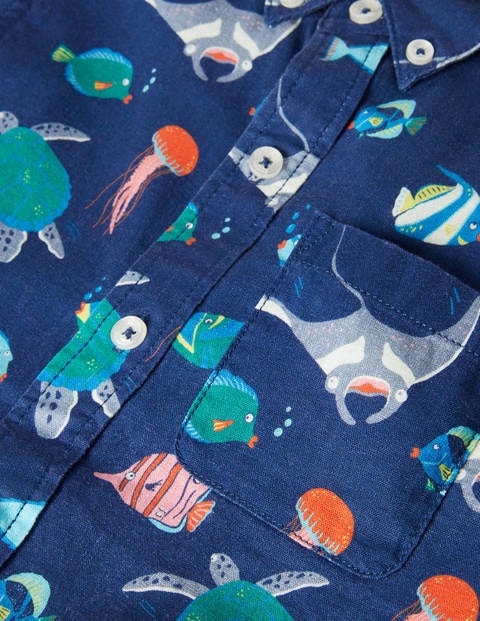 Vacation Shirt - College Navy Under-the-sea Vacation Shirt - College Navy Under-the-sea