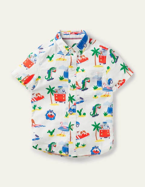 Vacation Shirt - Ivory Beach Animals Vacation Shirt - Ivory Beach Animals