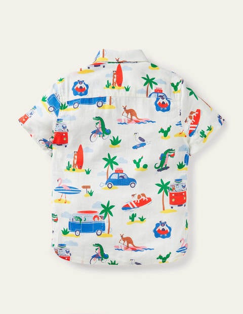 Vacation Shirt - Ivory Beach Animals Vacation Shirt - Ivory Beach Animals