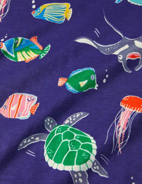 Glow-in-the-dark Short Johns - College Navy Under-the-sea Glow-in-the-dark Short Johns - College Navy Under-the-sea
