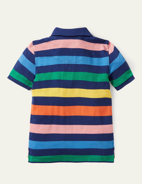 Piqué Polo Shirt - Starboard Blue Rainbow