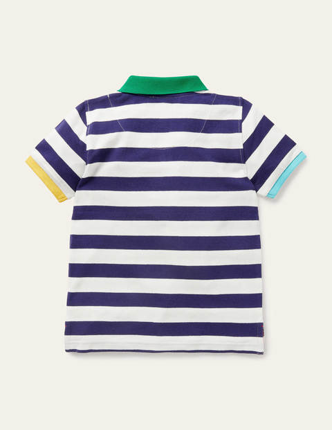 Piqué Polo Shirt - Starboard Blue/Ivory Piqué Polo Shirt - Starboard Blue/Ivory