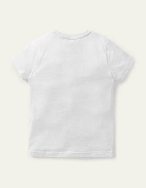 Slub Washed T-shirt - White Rainbow Stripe Slub Washed T-shirt - White Rainbow Stripe