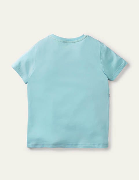 T-shirt multi-textures à motif marin - Requins bleu géorgien T-shirt multi-textures à motif marin - Requins bleu géorgien