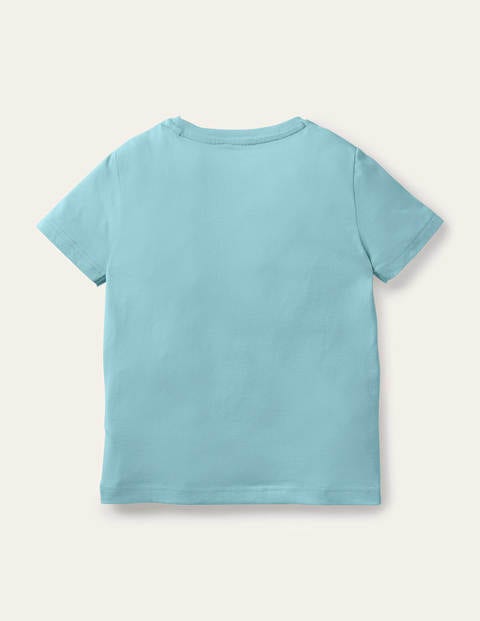 T-shirt avec rabats à soulever et motif vacances - Van bleu géorgien T-shirt avec rabats à soulever et motif vacances - Van bleu géorgien