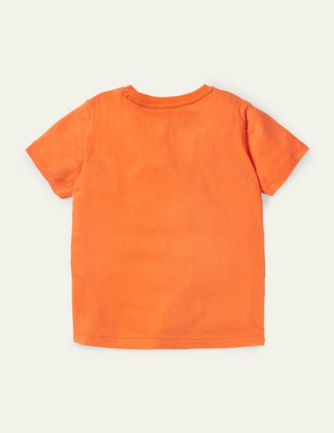 T-shirt avec rabats à soulever et motif vacances - Avion orange mandarine T-shirt avec rabats à soulever et motif vacances - Avion orange mandarine