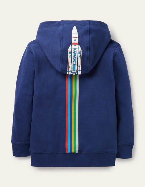 Bequemer Hoodie mit außerirdischem Motiv - Schuluniform-Navy Bequemer Hoodie mit außerirdischem Motiv - Schuluniform-Navy
