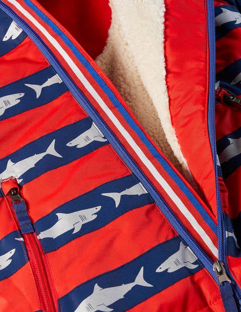 Cosy Sherpa-lined Anorak - College Navy/Rockabilly Red Cosy Sherpa-lined Anorak - College Navy/Rockabilly Red
