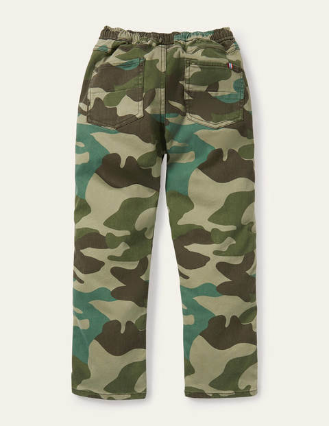 Pantalon slim et décontracté à enfiler - Camouflage vert