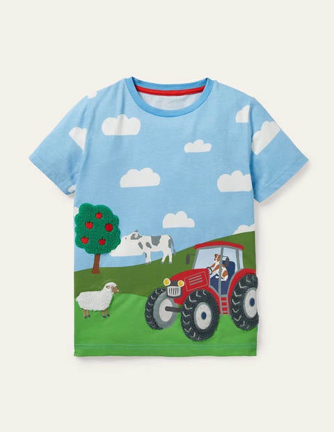 Vehicle Scene T-shirt - Surfboard Blue Farm Vehicle Scene T-shirt - Surfboard Blue Farm