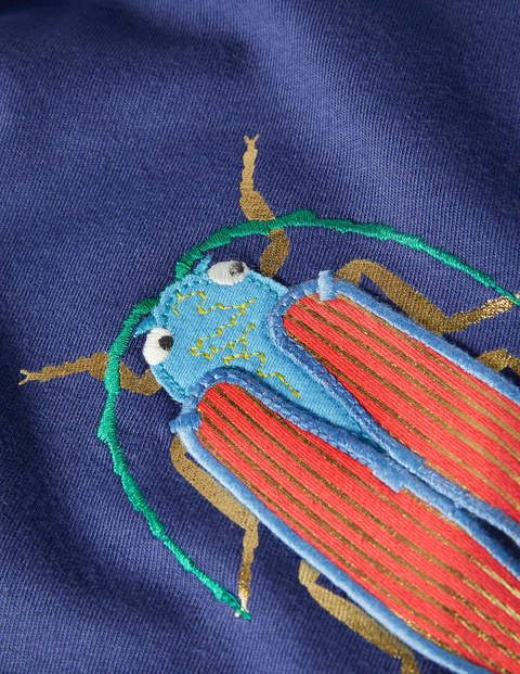 Appliqué Bug T-shirt - College Navy Appliqué Bug T-shirt - College Navy