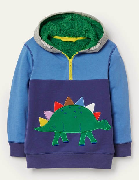 Colourblock Shaggy Half-zip - Starboard Blue Multi Colourblock Shaggy Half-zip - Starboard Blue Multi