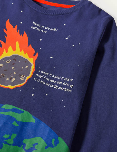Fun Facts T-shirt - Starboard Blue Asteroid Dino Fun Facts T-shirt - Starboard Blue Asteroid Dino