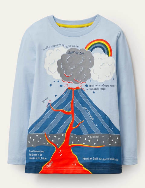 Fun Facts T-shirt - Provence Blue Volcano Fun Facts T-shirt - Provence Blue Volcano