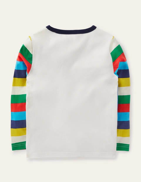 Fun Dinosaur T-shirt - Ivory Rainbow Dino Fun Dinosaur T-shirt - Ivory Rainbow Dino