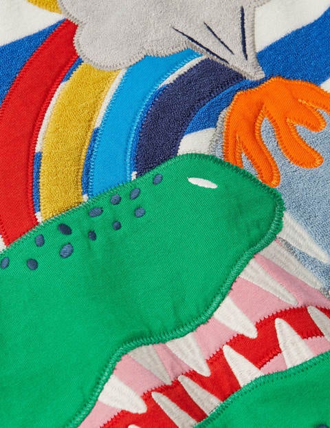 Towelling Throw-on - Brilliant Blue/White Dino Towelling Throw-on - Brilliant Blue/White Dino