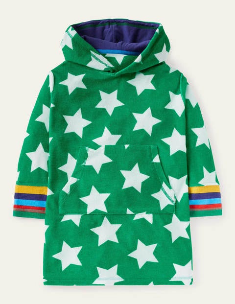 Towelling Throw-on - Green Pepper Stars Towelling Throw-on - Green Pepper Stars
