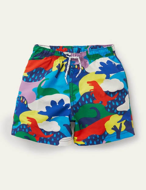 Badeshorts - Regenbogenfarben, Dinosaurier Badeshorts - Regenbogenfarben, Dinosaurier