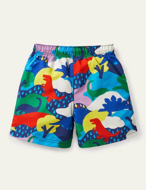 Badeshorts - Regenbogenfarben, Dinosaurier Badeshorts - Regenbogenfarben, Dinosaurier