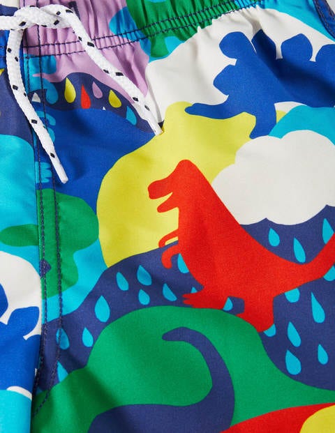 Badeshorts - Regenbogenfarben, Dinosaurier Badeshorts - Regenbogenfarben, Dinosaurier