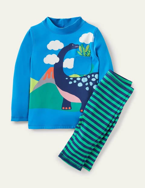Surf Suit - Blue Burst Dino Surf Suit - Blue Burst Dino