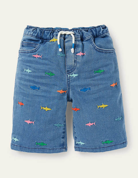 Adventure-flex Pull-on Shorts - Shark Embroidery Adventure-flex Pull-on Shorts - Shark Embroidery
