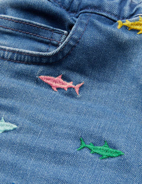 Adventure-flex Pull-on Shorts - Shark Embroidery Adventure-flex Pull-on Shorts - Shark Embroidery