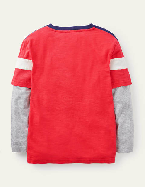 Double Layer T-shirt - Strawberry Tart Red Double Layer T-shirt - Strawberry Tart Red