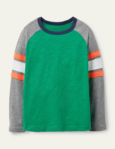 Raglan-T-Shirt - Baumgrün/Grau Meliert Raglan-T-Shirt - Baumgrün/Grau Meliert