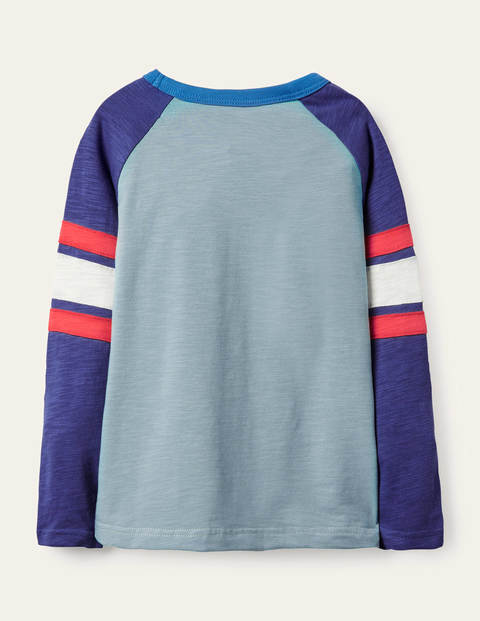 blue raglan shirt