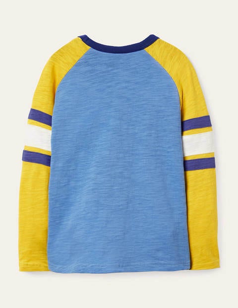 Raglan-T-Shirt - Elisabethanisches Blau/Gelb Raglan-T-Shirt - Elisabethanisches Blau/Gelb